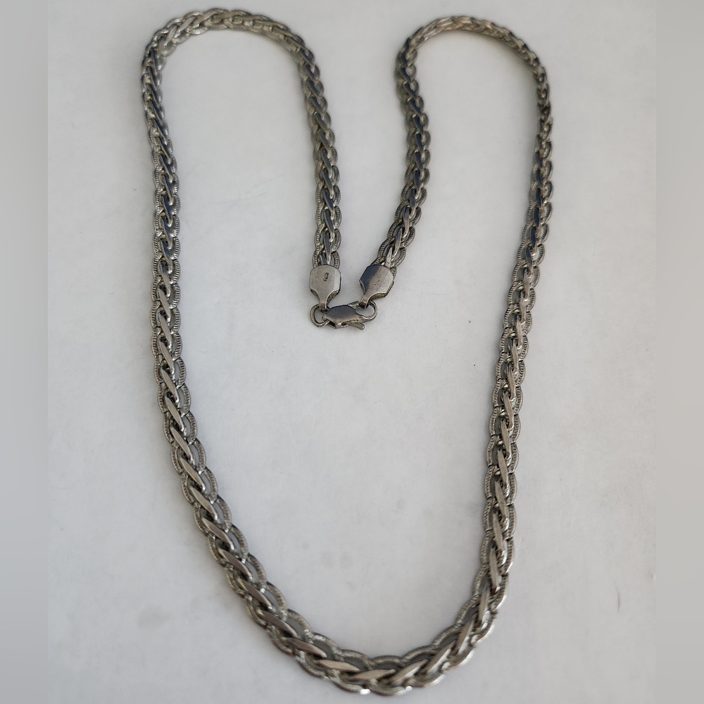Vintage Sterling Silver Chain Necklace